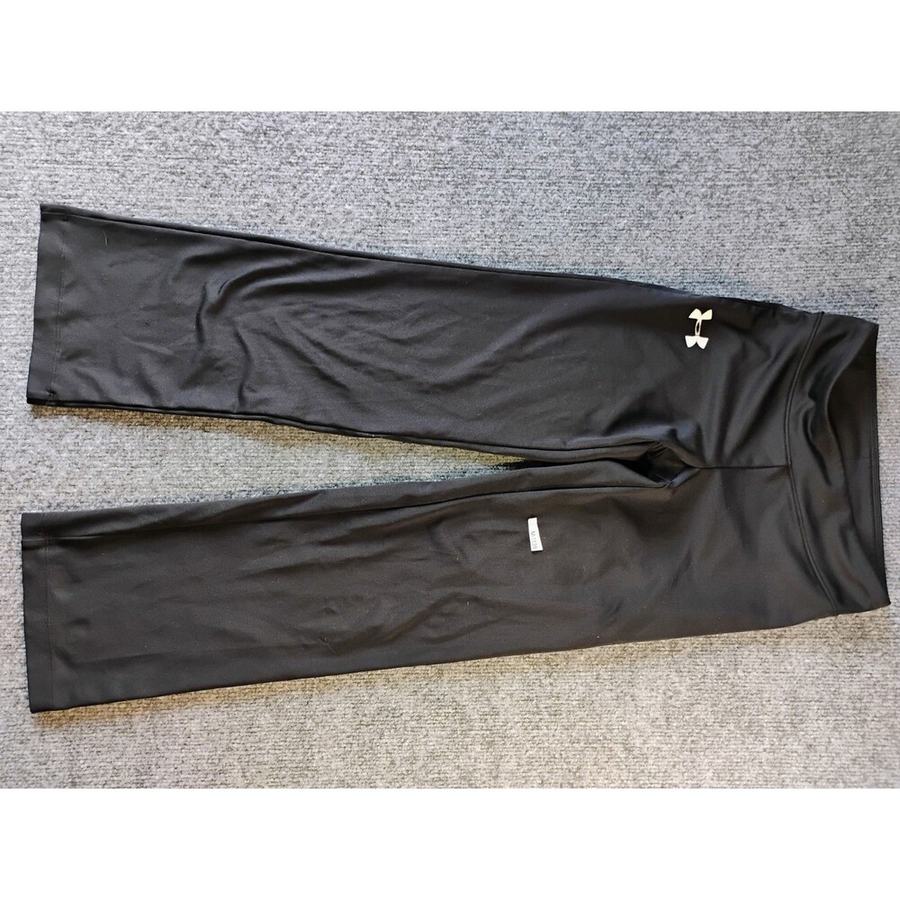 Under Armour Girls YSM Black Athletic Leggings Compression Pants Youth